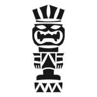 Tribal idol icon, simple style vector