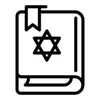 Torah book icon, outline style vector