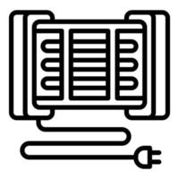 Modern home heater icon, outline style vector