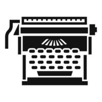 Office typewriter icon, simple style vector