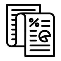 Finance paper icon, outline style vector