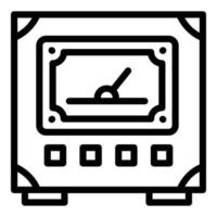 icono de voltímetro, estilo de contorno vector