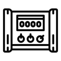 Electric microcontroller icon, outline style vector