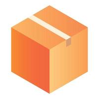 Delivery box icon, isometric style vector