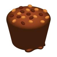 Toffee icon, isometric style vector