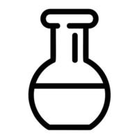 Chemical flask icon, outline style vector