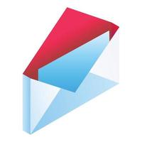 Mail icon, isometric style vector