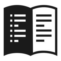 Open book icon, simple style vector