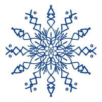 Winter snowflake icon, simple style vector