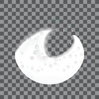 Detergent foam icon, realistic style vector