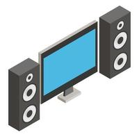 Home Theater isometric 3d icon vector