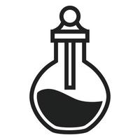 Chemical flask icon, simple style vector