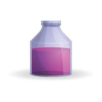 Pink potion icon, cartoon style vector