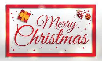 Merry christmas concept banner, cartoon style vector