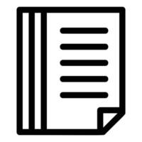 File folder icon, outline style vector