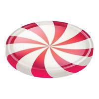 Swirl candy icon, isometric style vector