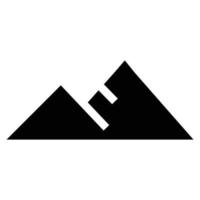 Mountain icon, simple style vector