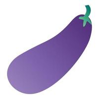 Eggplant icon, isometric style vector