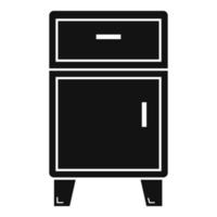 Modern nightstand icon, simple style vector