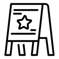 Stand board icon, outline style vector