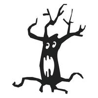 Scary tree icon, simple style vector