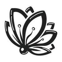 Lily flower icon, simple style vector