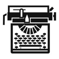 icono clásico de máquina de escribir, estilo simple vector