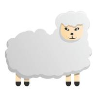 Kid sheep icon, cartoon style vector