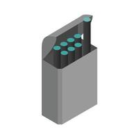 E-cigarettes with a box icon, isometric 3d style vector