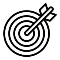 Arrow target icon, outline style vector