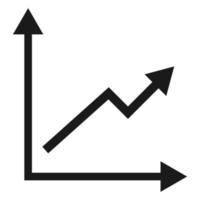 Finance graph icon, simple style vector