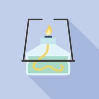 Lab burner icon, flat style vector