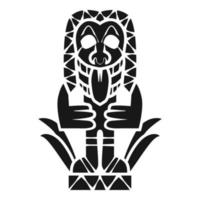 Tropical idol icon, simple style vector