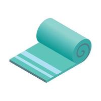 Towel isometric 3d icon vector