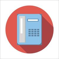 Office phone flat icon vector