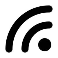 icono de señal wifi, estilo de esquema vector