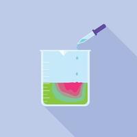 Pipette beaker icon, flat style vector