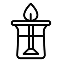 Oil candle icon, outline style vector