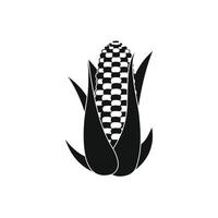 Corn cob icon vector