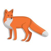 Cute fox icon, cartoon style vector