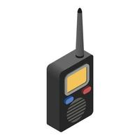 icono de radio isométrico 3d vector