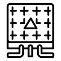 icono de caja de conmutador eléctrico, estilo de esquema vector