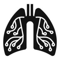 Pneumonia lungs icon, simple style vector