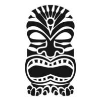 icono de ídolo de máscara tribal, estilo simple vector