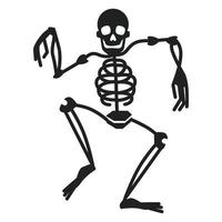 Dancing skeleton icon, simple style vector