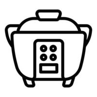 Presure cooker icon, outline style vector