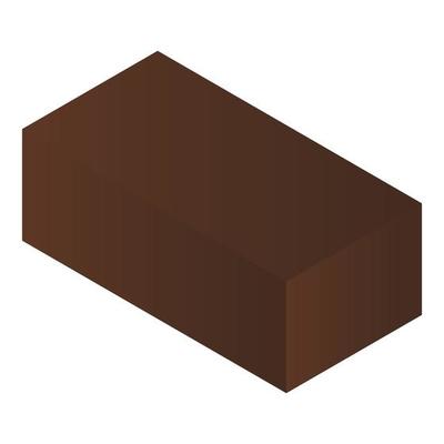Brown package icon, isometric style
