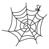 Spider web icon, simple style vector