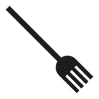 Plastic fork icon, simple style vector