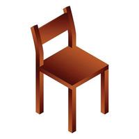 icono de la casa de la silla, estilo isométrico vector